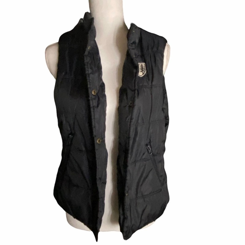 American Eagle puffer vest sz large navy blue